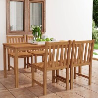 vidaXL 5-tlg. Garten-Essgruppe Massivholz Teak