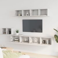 vidaXL 5-tlg. TV-Schrank-Set Wei&szlig; Holzwerkstoff