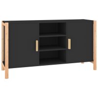 vidaXL Sideboard Schwarz 107x38x60 cm Holzwerkstoff