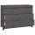 vidaXL Beistellschrank Grau 100x40x72 cm Massivholz Kiefer