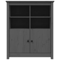 vidaXL Sideboard Grau 83x41,5x100 cm Massivholz Kiefer