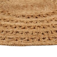 vidaXL Teppich Jute Handgeflochten 180 cm Rund