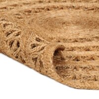 vidaXL Teppich Jute Handgeflochten 180 cm Rund