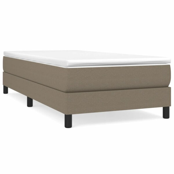 vidaXL Boxspringbett Taupe 100x200 cm Stoff