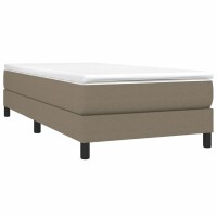 vidaXL Boxspringbett Taupe 100x200 cm Stoff