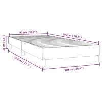 vidaXL Boxspringbett Taupe 100x200 cm Stoff