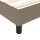 vidaXL Boxspringbett Taupe 100x200 cm Stoff