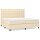 vidaXL Boxspringbett mit Matratze Creme 200x200 cm Stoff