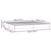 vidaXL Bettgestell Gr&uuml;n 200x200 cm Stoff