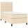 vidaXL Boxspringbett mit Matratze Creme 100x200 cm Stoff