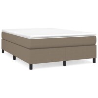 vidaXL Boxspringbett Taupe 140x190 cm Stoff