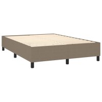 vidaXL Boxspringbett Taupe 140x190 cm Stoff