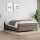 vidaXL Boxspringbett Taupe 140x190 cm Stoff