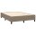 vidaXL Boxspringbett Taupe 140x190 cm Stoff