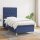 vidaXL Boxspringbett mit Matratze Blau 80x200 cm Stoff