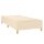 WOWONA Boxspringbett mit Matratze Creme 90x200 cm Stoff