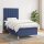 vidaXL Boxspringbett mit Matratze Blau 100x200 cm Stoff