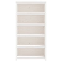 vidaXL B&uuml;cherregal Wei&szlig; 80x35x154 cm Massivholz Kiefer