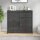 vidaXL Beistellschrank Grau 100x40x90 cm Massivholz Kiefer