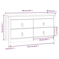 vidaXL Beistellschrank Honigbraun 100x40x54 cm Massivholz Kiefer