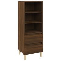 vidaXL Highboard Braun Eichen-Optik 40x36x110 cm Holzwerkstoff