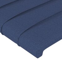 vidaXL Bettgestell mit Kopfteil Blau 200x200 cm Stoff