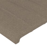 vidaXL Bettgestell mit Kopfteil Taupe 80x200 cm Stoff