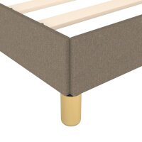 vidaXL Bettgestell mit Kopfteil Taupe 80x200 cm Stoff