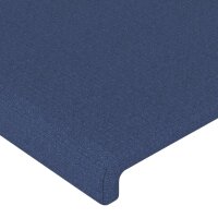 vidaXL Bettgestell mit Kopfteil Blau 140x190 cm Stoff