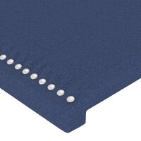 vidaXL Bettgestell mit Kopfteil Blau 140x200 cm Stoff