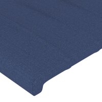 vidaXL Bettgestell mit Kopfteil Blau 120x200 cm Stoff