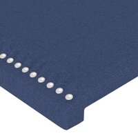 vidaXL Bettgestell mit Kopfteil Blau 140x190 cm Stoff