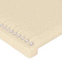 vidaXL Bettgestell mit Kopfteil Creme 120x200 cm Stoff