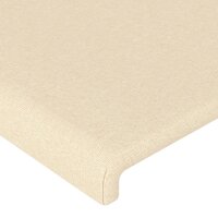 vidaXL Bettgestell mit Kopfteil Creme 200x200 cm Stoff