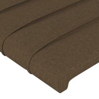 vidaXL Bettgestell mit Kopfteil Dunkelbraun 140x200 cm Stoff