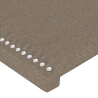 vidaXL Bettgestell mit Kopfteil Taupe 200x200 cm Stoff