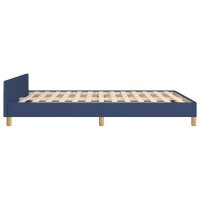 vidaXL Bettgestell mit Kopfteil Blau 140x190 cm Stoff