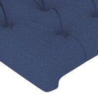 vidaXL Bettgestell mit Kopfteil Blau 140x190 cm Stoff