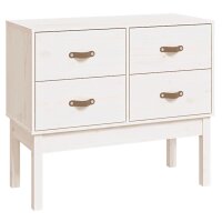 vidaXL Konsolenschrank Weiß 90x40x78 cm Massivholz...