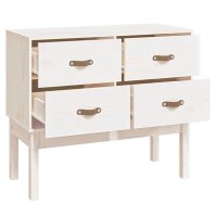 vidaXL Konsolenschrank Wei&szlig; 90x40x78 cm Massivholz Kiefer