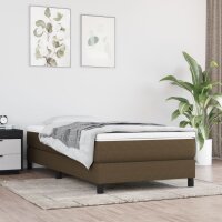 vidaXL Boxspringbett Dunkelbraun 90x190 cm Stoff