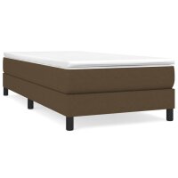 vidaXL Boxspringbett Dunkelbraun 90x190 cm Stoff