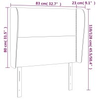 vidaXL Kopfteil mit Ohren Gr&uuml;n 83x23x118/128 cm Stoff