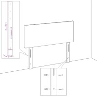 vidaXL Kopfteil mit Ohren Dunkelbraun 83x23x118/128 cm Stoff