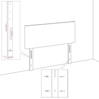 vidaXL Kopfteil mit Ohren Hellgrau 83x23x78/88 cm Samt