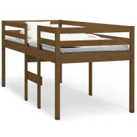 vidaXL Hochbett Honigbraun 90x200 cm Massivholz Kiefer