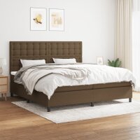 vidaXL Boxspringbett mit Matratze Dunkelbraun 200x200 cm Stoff