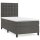 vidaXL Boxspringbett mit Matratze Dunkelgrau 90x190 cm Samt