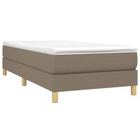 vidaXL Boxspringbett Taupe 90x190 cm Stoff