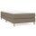 vidaXL Boxspringbett Taupe 90x190 cm Stoff